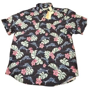 Tommy Bahama IslandZone Coast the Marlin Life Shirt Blue Sapphire XLT BT326780